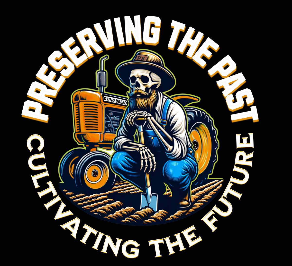 Preserving the Past Tee – Orange Tractor Edition