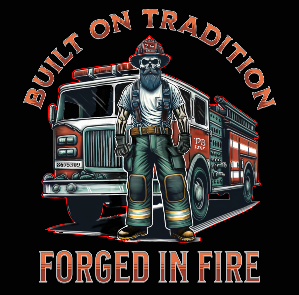 Forged in Fire Tee – Firefighter Tribute