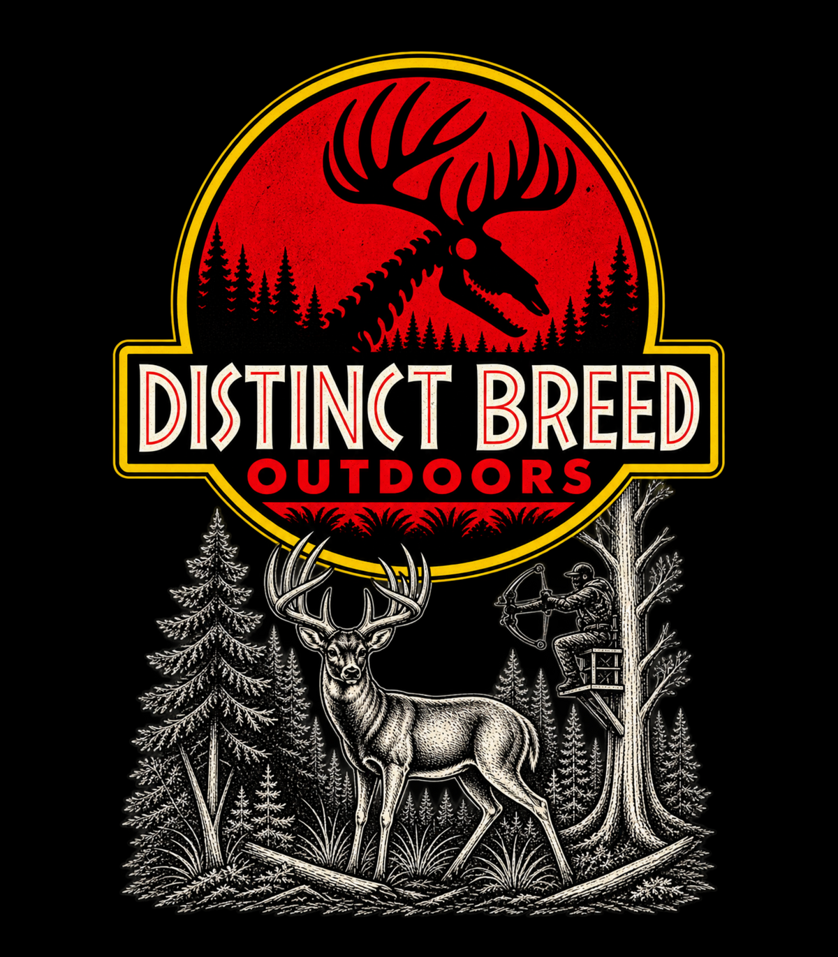 Prehistoric Pursuit Tee – Whitetail Hunting